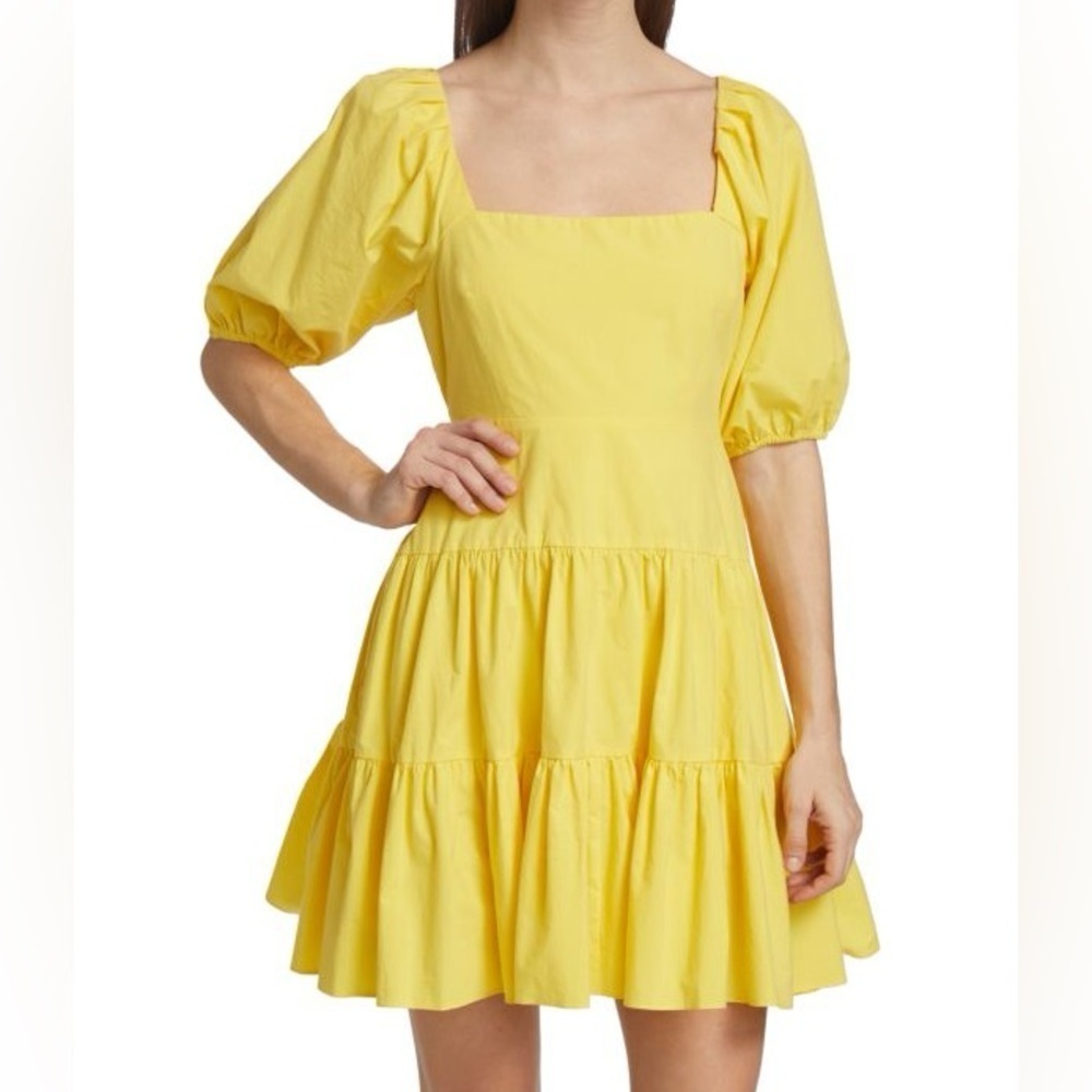 Tanya Taylor Carly Minidress Yellow Cotton NWT Size 10 spring summer